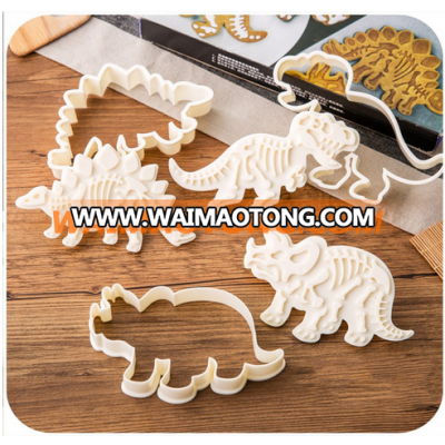 Set of 3-pieces Baking Cookie Cutters Cake Decoration Dinosaur Skeleton Fossil Dinosaur Fossil Cookie Making Molds Stamps