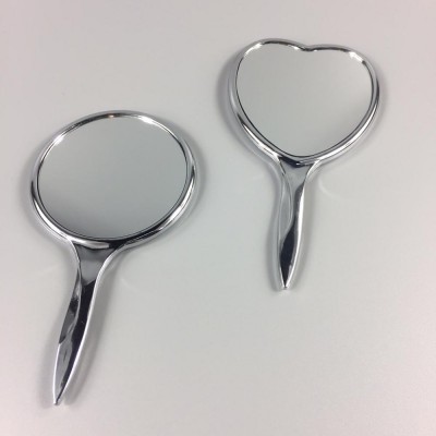 New Arrival Small Mirror Round Shape Heart-Shaped Handle Mirror