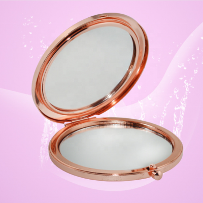 2020 New Arrival Round Metal Crystal Double-sided Compact Mirror